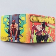 {Yuyu Bag} กระเป๋าสตางค์อะนิเมะที่น่าสยดสยอง Fantastic Chainsaw Man Men Wallet Porte Carte Purses Cool Mens