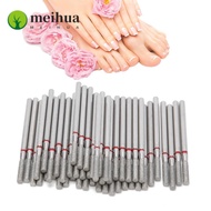 MEIHUA 50pcs Flat Head Nail Drill Bits, Flat Head Cuticle Clean Nail Grinding Heads, Practical Dead 