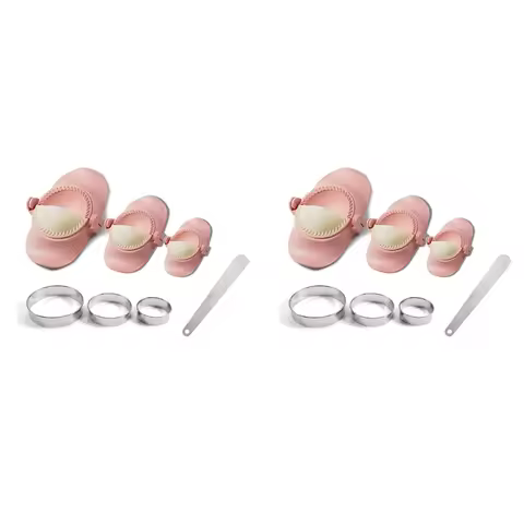 AS94-2X Dumpling Maker,Empanadas Press Mold Maker Set With Dough Cutter, Dumpling Mold Set And Cutte