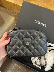 Chanel 魚子醬 皮 mini 相機包 全新未用過