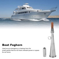Handheld Foghorn Stainless Steel Fog Horn Removable Mouthpiece Accessory for Boat