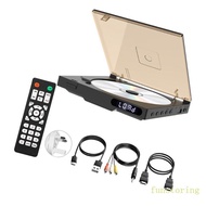 FUN 1080P HDTV VCD Player with AV Output Top-Loading Disc Compartment Front Digital Display and Remo