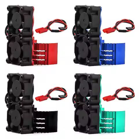 Efficient Cooling Fan & Heat Sink for 3650 3660 3670 540 Motor, Aluminum Radiator for 1/10 1/8 RC Ca