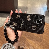 iphone 17 pro max case cute iphone 17 pro max case Flash Diamond Sequins Black Butterfly Bear for Ap
