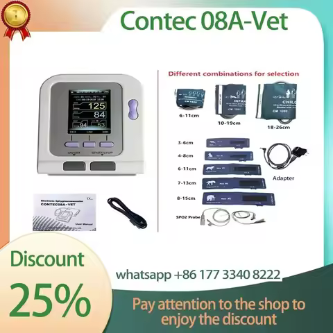 CONTEC08a Vet Animal Blood Pressure Detector Can Be Equipped With Blood Oxygen Function Probe And Cu