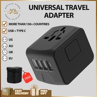 XLM UNIVERSAL TRAVEL ADAPTER MULTIPURPOSE INTERNATIONAL PLUG ADAPTER USB TYPE C CHARGER 国际转换插座