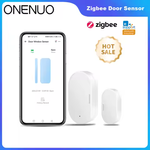 Ewelink Zigbee Door Sensor Wireless Magnetic Window Open Closed Alarm Detector Works With Zigbee2MQT