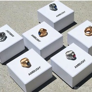 The ring is super trendy and popular Hip-Hop Outfit Disco gold AMBUSH Vintage Ring Personality Gemst
