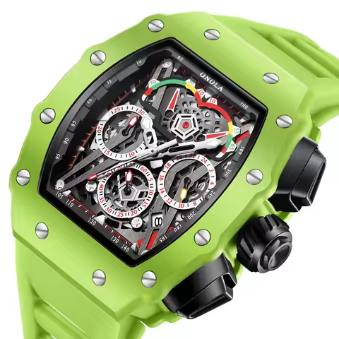ONOLA 6827CK New Design Quartz Watch Fashion Tonnea Multifunctional Timing Waterproof Silicone Strap