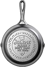 Lodge 8 Inch Dolly Parton Pre-Seasoned Cast Iron Stamped Skillet - Signature Teardrop Handle - Use i