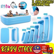 READY STOCKS 3 Rings Inflatable Swimming Pool Kids Baby Children Swim Pool Indoor Outdoor Kolam Rena
