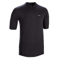 HITAM Decathlon Btwin Essential Bike Jersey Black - 8569821