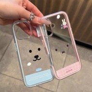 Bear Couple Premium Clear Casing Samsung A37 A57 5G A06 A16 5G A55 5G A35 A15 A07 A17 Galaxy A56 A36