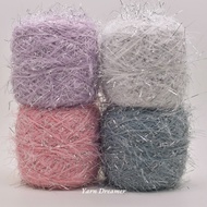Silver Silk Glitter Yarn Fancy Wool Yarn for Knitting DIY Crochet yarn Feather yarn Woolen Yarn