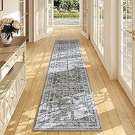 Rugcomf Washable Kitchen Runner 2'7"x12' - Long Hallway Runner Rug Non Slip, Boho Carpet for Hallway