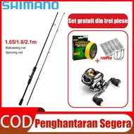 Pancing set Shimano rod casting set casting rod reel Fishing Rod Set Full shimano reel Baitcasting Rod
