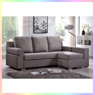 Fabric 3 Seater Sofa + Stool Ottoman / L Shape Sofa