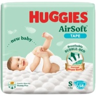 Huggies AirSoft Tape Diapers S 58 pcs 4-8kg
