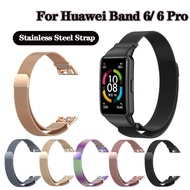 Milan Magnetic Loop Strap For Huawei Honor Band 6 Smart Wristband Replacement Bracelet For Honor Band 6 Metal Wrist Strap