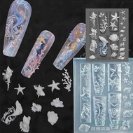 KING Silicone Nail Art Stamp Mold with Sea Lifes Patterns Whale Shell Ocean Beauty