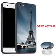 มาใหม่ล่าสุดสำหรับ OPPO A57/A39เคสโทรศัพท์สำหรับ OPPO ซิลิคอนนุ่มเคสมีรูปแบบเดียวกันขาตั้งโทรศัพท์และเชือก