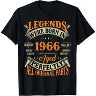 1966 Birth Legend Vintage T-Shirt 59th Birthday Celebration Custom Graphic Print Ropa Hombre Men's C