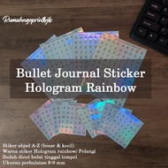 Bullet Journal Sticker Hologram Rainbow | Rainbow Hologram Round Journal Sticker