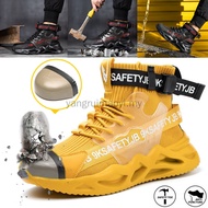 Safety shoes men breathable sport shoes safety boots high cut safety boots steel top cap work shoes safety shoes anti-sm