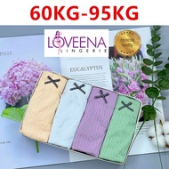 [PLUS Size 65-110KG] 4 in 1 Box Loveena Plus Size Graphene Antibacterial Panties Women Underwear UW9