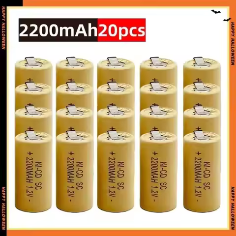 2200mAh Ni-Cd Rechargeable Battery for Makita Bosch Hitachi and DeWalt Power Tools, Screwdriver Batt