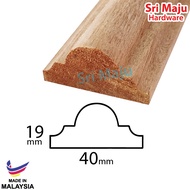 MAJU 1048 Real Wood Molding Wall Frame Skirting Wainscoting Chair Rail Wall Trim Kumai Bingkai Kayu Pintu Spin Decor