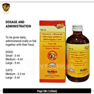 Papi OB Syrup Vitamins + Minerals + Moringa oleifera L. (Malunggay Leaf) For Pets 120mL