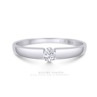 แหวนคู่เงินแท้ 925 ชุบเคลือบทองคำขาว [ รุ่น 𝐀𝐥𝐥𝐮𝐫𝐞 𝐆𝐋𝐀𝐌 ] - Allure Jewelry