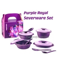 (READY STOCK)tupperware purple royal petit serveware set(purple color)come with box