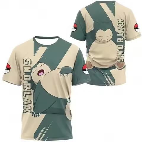 2026 New Bandai Japanese Anime Pokemon Pikachu Pokeball Print T-Shirt Men's Sports Children