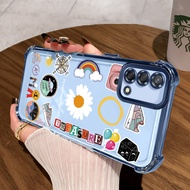 Casing Hp untuk OPPO A74 A95 F19 F19s Case fashion trend Kasing airbag double protective Kesing Sili