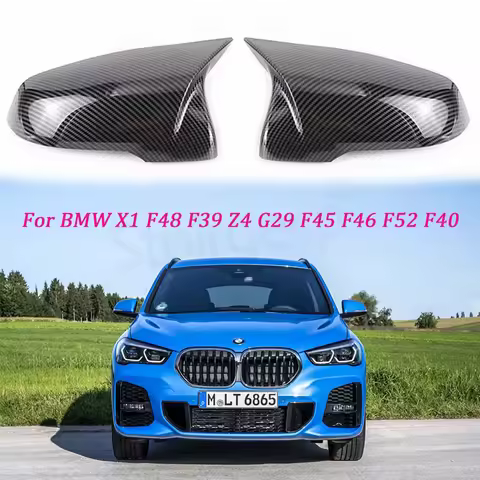 2pcs Glossy Black Side Wing modified Rearview Mirror Cover caps For BMW X1 F48 X2 F39 Z4 G29 2GT F45
