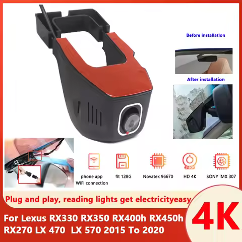 4K Car DVR Wifi Video Recorder Dash Camera Control Phone APP For Lexus RX330 RX350 RX400h RX450h RX2
