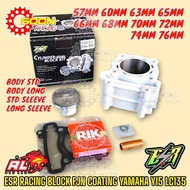 ESR LC135 BLOCK FJN RED LEO 57MM 60MM 63MM 65MM 68MM 70MM 72MM 74MM 76MM LONG SLEEVE YAMAHA LC Y15