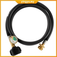 Propane Adapter Hose with Gauge 5FT Easy Install 1lb to 20lb Propane Adapter Converter  SHOPCYC3112
