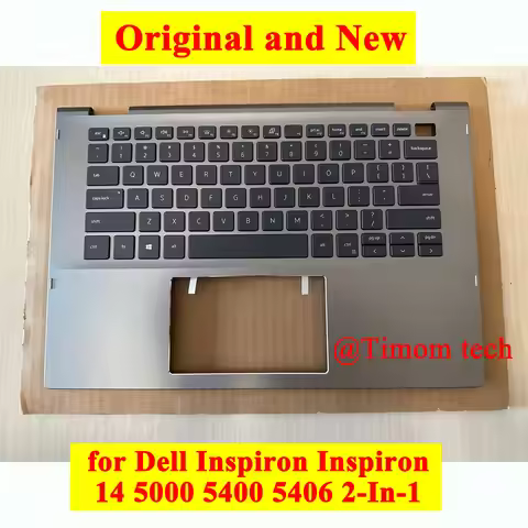 Original New for DELL Inspiron 14 5000 5400 5406 2-In-1 US Keyboard Backlight Palmrest Upper Cover C