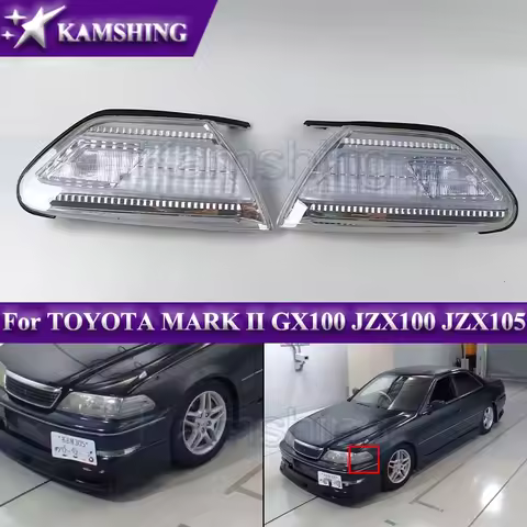 1 pair Front Turn Signal Lamp For TOYOTA MARK II GX100 JZX100 JZX105 Corner Light Headlight Marker L