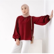 LUNE BLOUSE TOP ATASAN TERBARU TANGAN BALON