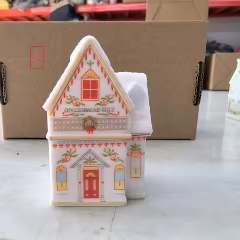 Gifts Cute Holiday Village Spice House Cartoon Mini Village Spice House Jars Desktop Decoration Hous