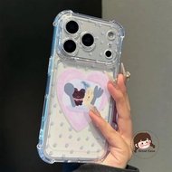 Cute Rabbit Bear Clear Four-Corners Phone Case For OnePlus Ace 6 6T 5 Pro Ultra Racing 3 Pro 3V 2 Pr