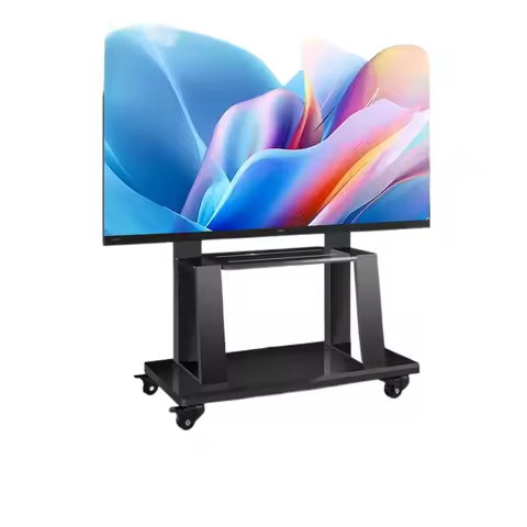 65 75 95 Inch All-in-One Machine Mobile TV Stand Floor to Ceiling Pulley Cart Vertical Display Brack