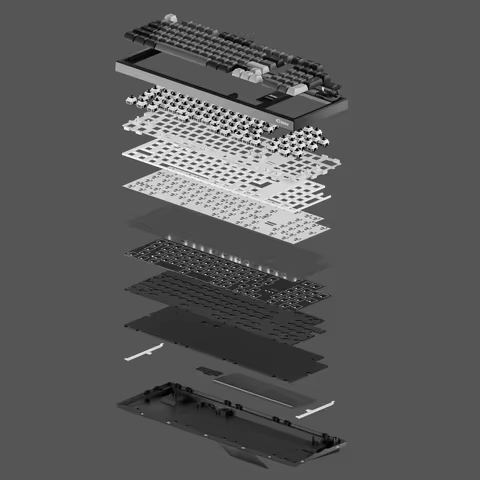 Akko 5098B Mechanical Keyboard Russian Keycaps 96 Keys Hot Swap RGB with 1.47-inch LCD Screen Tri-mo