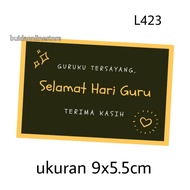 stiker selamat hari guru happy teacher's day sticker label kado hadiah - l423 - perbiji
