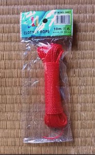 全新 紅色 多功能 塑膠繩 尼龍繩 10公尺