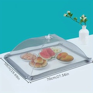 Grey  Net Cover 70cm, Foldable Food Cover Mesh for Home Table